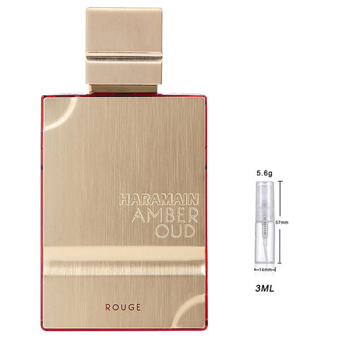 Al Haramain Amber Oud Rouge Edition Eau de Parfum Sample for Everyone
